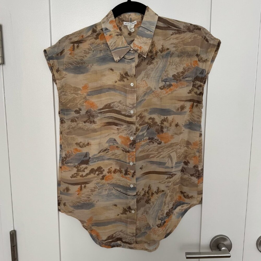 Club Monaco Silk Sleeveless Blouse
